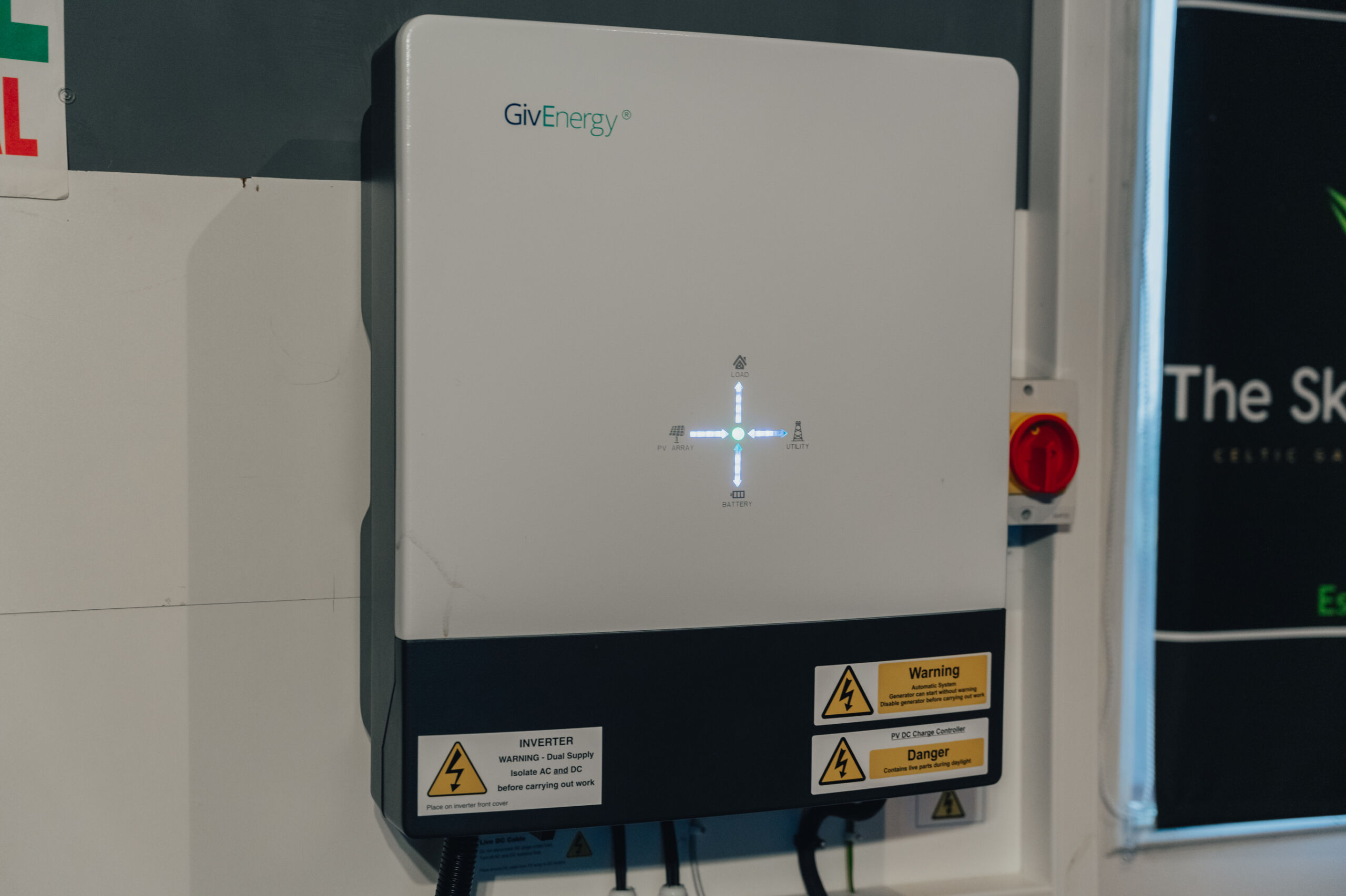mcs-accredited battery storage for solar panels inside cupboard